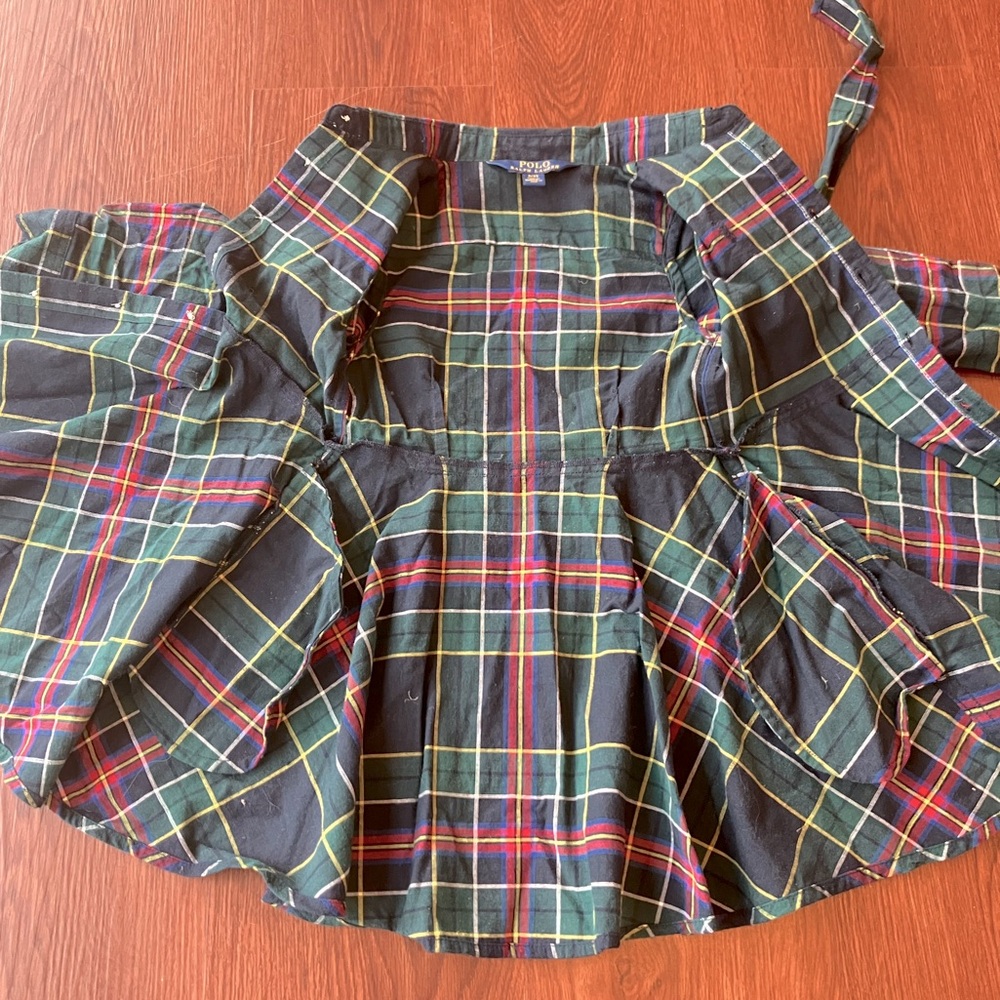 Polo Ralph Lauren 3T Plaid Dress with belts Christmas wear heavy cotton toddler - Picture 11 of 11